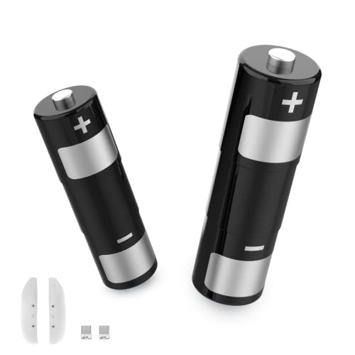 ZYBER Replacement Rechargeable Batteries Part Kit for ZYBER Charging Dock for Quest 2, Includes Quest 2 Controller Battery Covers, Magnetic USB-C Headset Connector