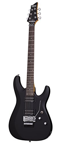 Schecter C-6 FR DELUXE Satin Black Solid-Body Electric Guitar, Satin Black