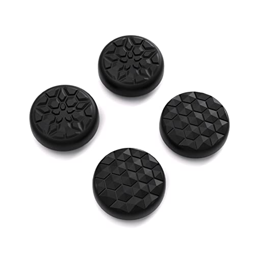 PlayVital Thumb Grip Caps for Steam Deck LCD, Silicone Thumbsticks Grips Joystick Caps for Steam Deck OLED - Diamond Grain & Crack Bomb Design
