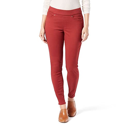 Signature by Levi Strauss & Co. Gold Women's Totally Shaping Pull-On Skinny Jeans (Available in Plus Size), (New) Brick Red, 8 Medium