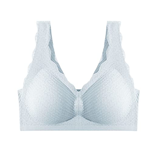 Sellers bests on Amazon Women's Breathable Cool Liftup Air Bra Wireless Cooling Comfort Breathable Bra No Underwire Seamless Wireless Bra Front Closure Sports Bras for Women Gray 2X
