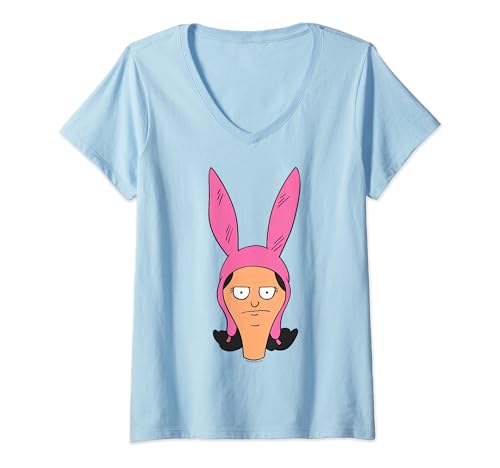 Bob's Burgers Louise Angry Big Face V-Neck T-Shirt