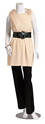 Female White Fiberglass Mannequin -- Headless - Height 5'3' - With Base