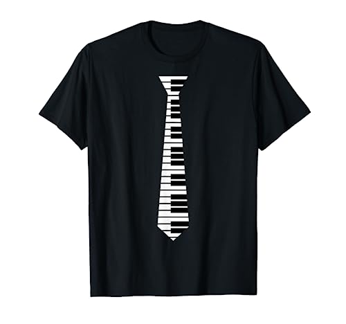 Piano Neck Tie Funny Humorous Keyboard Music Player Fun Gift T-Shirt