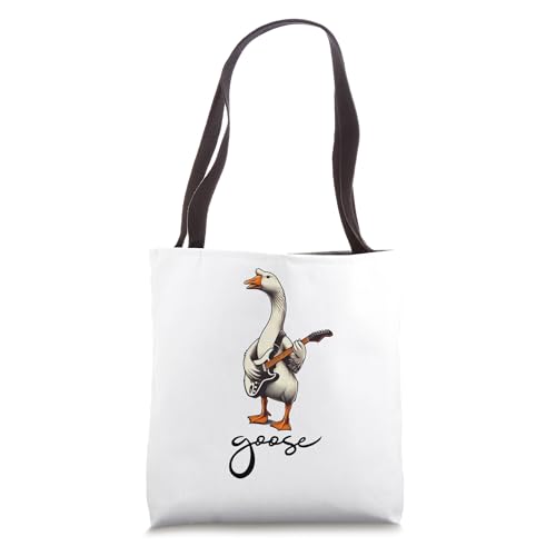 Funny Seagull with Guitar Outfit Jam Session Tote Bag