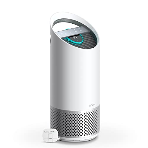 TruSens Air Purifier with UV-C Light + HEPA Filtration | Medium | SensorPod Air Quality Monitor | Auto, Sleep, & Turbo Mode | Touch Control | Portable Handle