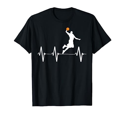 Basketball Heartbeat Shirts for Men and Boys T-Shirt