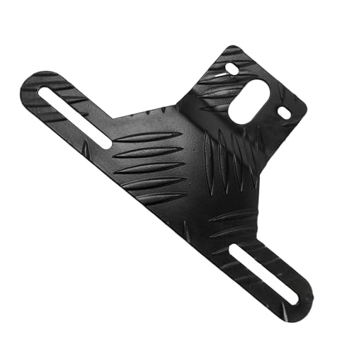Augeny Aluminum License Plate Light Bracket, Auto License Plate Holder Bracket with Light Mount, Universal Vehicle Accessories for Mounting Bracket Trailers, Trucks, Cars (1 PC, Black)