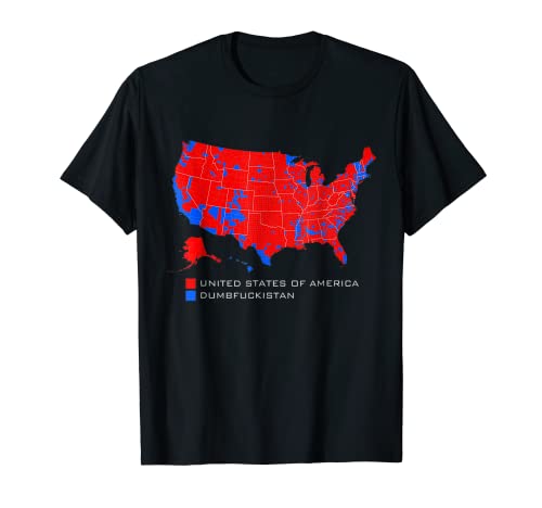 Election Map Shirt United States of America Dumbfuckistan T-Shirt
