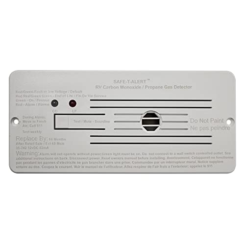 MTI 603.111 Safe-T-Alert Industries 35-742-WT Dual LP/CO Alarm - 12V, 35 Series Flush Mount, White, '6-3/8' w x 2-7/8' h x 1' d'