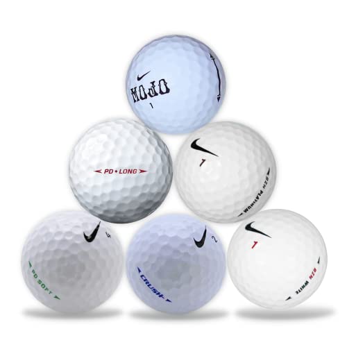 Golf Ball Monkey Cheap Recycled Golfballs for Nike Golf Balls Mix WHITE 24 - Mix 4A & 3A Quality Mojo Golf Balls, RZN Golfballs, SuperFar Crush, for Nike PD Soft Golf Balls, for Nike Golfballs PD Long