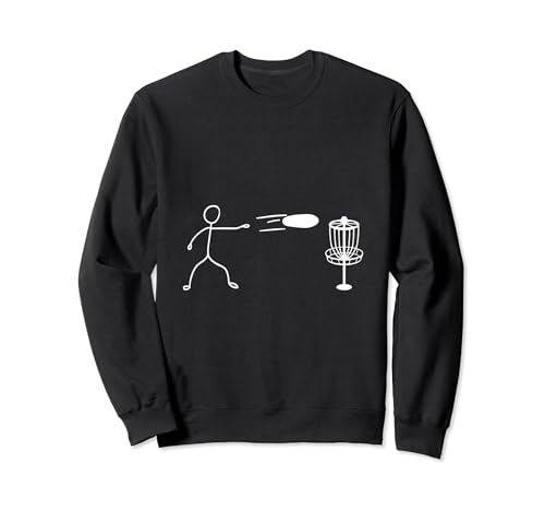 Funny Golf Disk Stickman Throwing Golf Disk Golfer Vintage Sweatshirt