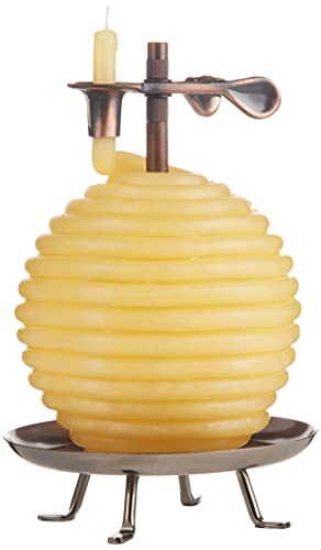 Candle by the Hour 60-Hour Round Candle, Eco-friendly Natural Beeswax with Cotton Wick,Yellow