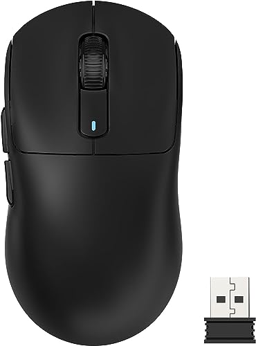 ATTACK SHARK X3 Lightweight Wireless Gaming Mouse with Tri-Mode 2.4G/USB-C Wired/Bluetooth,Up to 26K DPI, PAW3395 Optical Sensor,Kailh GM8.0 Switch,5 programmable Buttons for PC/Laptop/Win/Mac(Black)