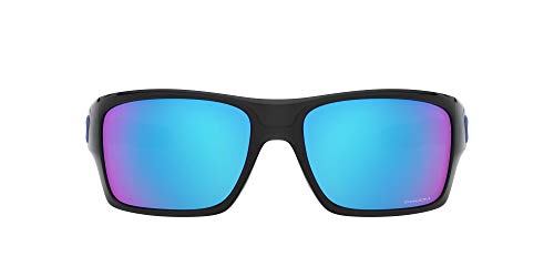 Oakley Men's OO9263 Turbine Rectangular Sunglasses, Black Ink/Prizm Sapphire, 65 mm