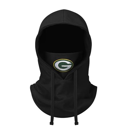 FOCO Green Bay Packers NFL Waffle Drawstring Hooded Gaiter