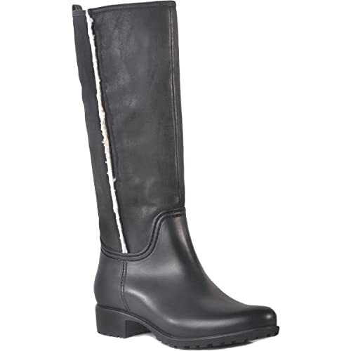 Dav Womens Cheyenne Tall Faux Fur Lining Knee-High Boots Black 7 Medium (B,M)
