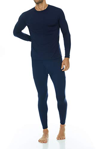 Thermajohn Long Johns Thermal Underwear for Men Fleece Lined Base Layer Set for Cold Weather (Medium, Navy)