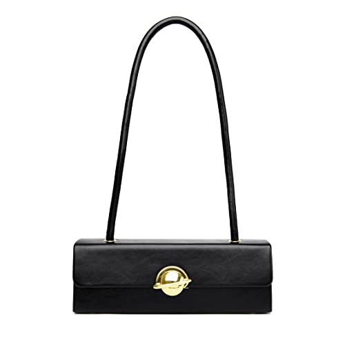 Purses and Handbags for Women Leather Designer Tote Fashion Ladies Shoulder Bags For Women (A-Black)