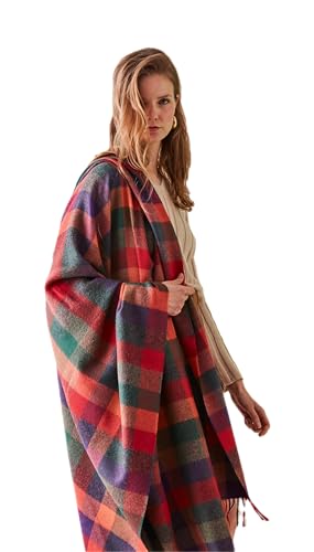 Alpaca Origins - 100% Baby Alpaca Wool Shawl Wraps for Men and Women - Nikolina Unisex Soft Warm Winter Large Throw Scarf