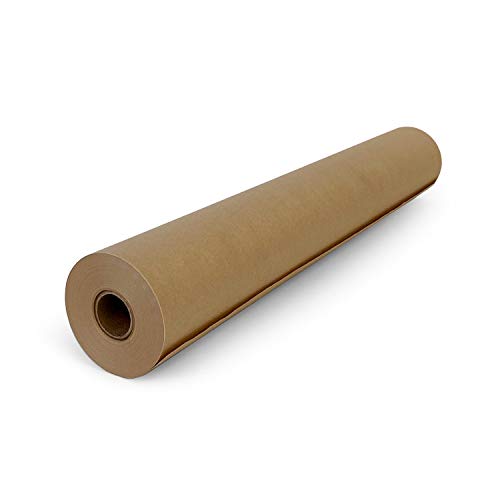 IDL Packaging Brown Kraft Paper Roll 18' x 180 feet (2160 inches) (Pack of 1) - Perfect Paper for Packing - Kraft Wrapping Paper for Moving - Floor Masking Paper - 100% Recycled Paper