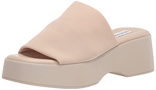 Steve Madden Women's SLINKY30 Wedge Sandal, Tan, 9