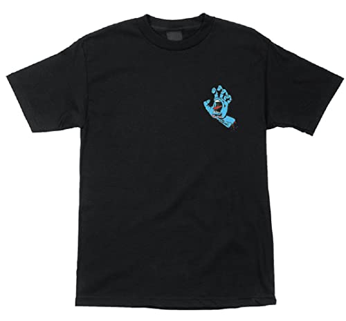 SANTA CRUZ Men's S/S T-Shirt Screaming Hand Skate T-Shirt - Black, Size: X-Large