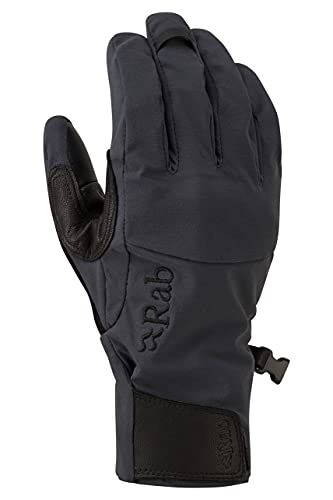 RAB VR Softshell Breathable Gloves for Skiing and Mountaineering - Beluga - Medium