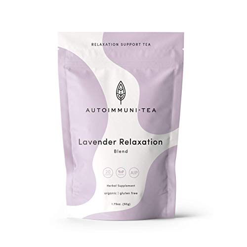 AIP Diet Herbal Tea - Calming Lavender Blend for Autoimmune Protocol, Whole 30, Paleo friendly - Herbs in sachet with 100% Organic Passionflower Tulsi Rose petals