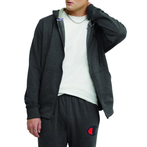 Champion Men's Zip-Up Hoodie, Powerblend, Zip-Up Hoodie Sweatshirt for Men (Reg. or Big & Tall)
