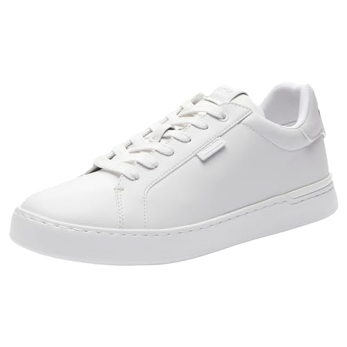 COACH Men's Non Tech Athletic Lowline Low Top Sneaker In Leather, Color Optical White, Size 10