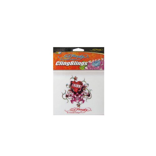 Auto Expressions Officially Licensed Ed Hardy Crystal Accent Decal Sticker - Love Kills Slowly