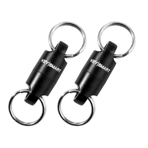 KeySmart MagConnect Magnetic Quick Release Keychain, Secure Pull-Apart Key Attachment Accessory for Bags, Belt, Car Key Fob