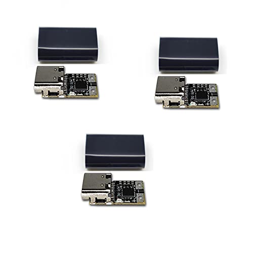 3PCS USB-C PD QC Trigger 9V 12V 15V 20V DC Adjustable Voltage Power Module 5A Type-C Female Input (Default 20V ), Black