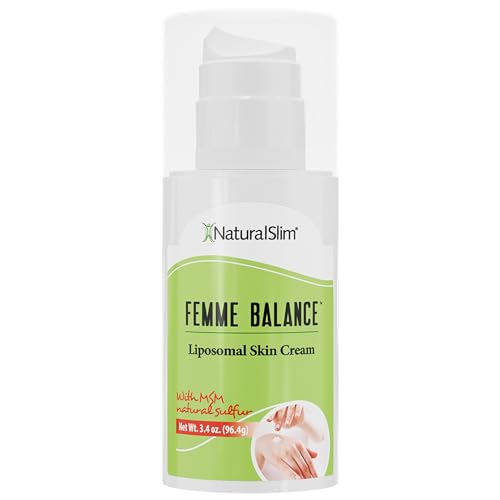NaturalSlim Femme Balance - Progesterone Cream for Women - Natural Hormonal Balance & Menopause Support Creams for Women's Health - Liposomal Skin Cream - 60 Pumps 3.4 oz
