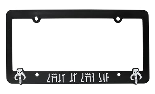 LP Frameworks This The Way (Script) for Mandalorian Fans 3D Raised License Plate Frame | 1 Pack Car License Plate Cover | Universal US License Plate Holder | Auto Accessories (Car, Truck and SUV)