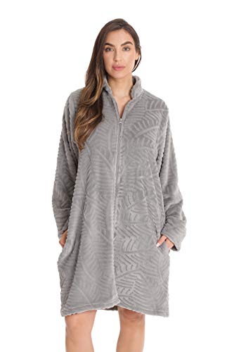 Just Love Plush Zipper Lounger Robe 6791-GRY-XL