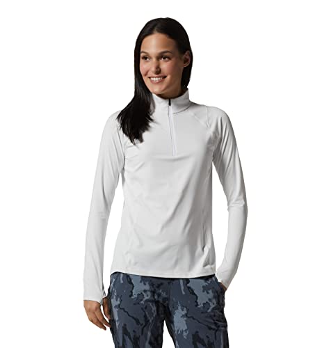 Mountain Hardwear Women's Crater Lake 1/2 Zip, Fogbank, Small