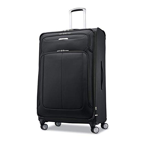 Samsonite Solyte DLX Softside Expandable Luggage with Spinner Wheels, Midnight Black, Checked-Large 29-Inch