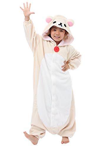 SAZAC San-X Licensed Korilakkuma Kids Kigurumi - Onesie Jumpsuit Halloween Costume (5-9 Years)