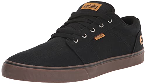 Etnies Men's Barge LS Low Top Skate Shoe, Black/Gum/Silver, 9