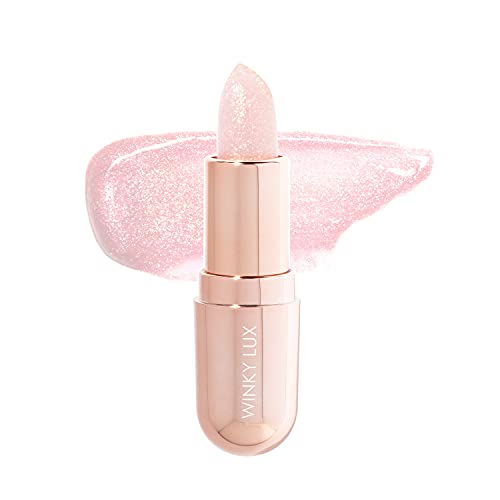 Winky Lux Glimmer Balm, pH Lip Balm, Color Changing Lipstick and Tinted Lip Balm, Vegan & Cruelty Free Lip Balm, Hydrate & Plump, Pink Shimmer Lipstick, Rosé