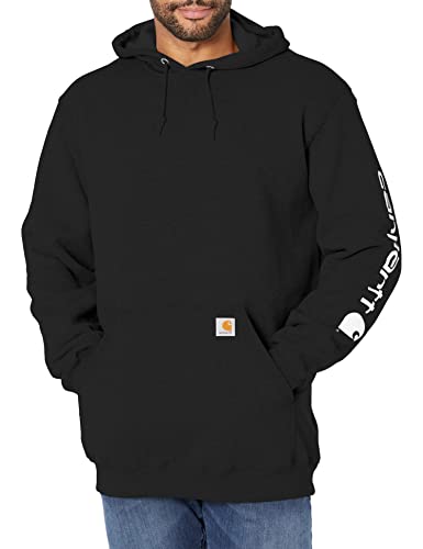 CarharttMenLoose Fit Midweight Logo Sleeve Graphic SweatshirtBlackSmall