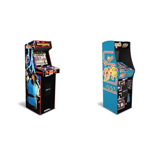 Arcade1Up Mortal Kombat II Deluxe Arcade Machine & Class of 81’ Deluxe Arcade Machine for Home - 5 Feet Tall - 12 Classic Games