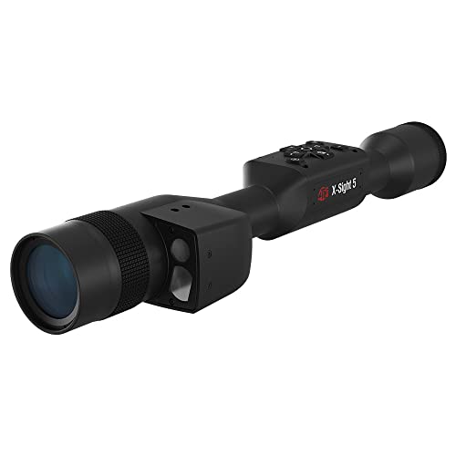 ATN X-Sight 5 LRF Smart Day/Night Hunting Scope w/Ballistics Calc, 4056x3040 Resolution, Video Record, Wi-Fi, 14hrs+ Battery Power (3-15x)