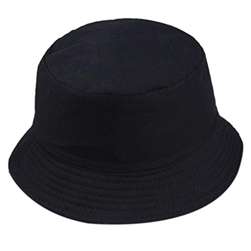 Bokeley Fashion Unisex Packable Reversible Fisherman Hat Cap Bucket Sun Hat, Summer Cap | Hiking, Beach, Sports (Black)