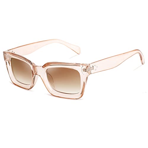FEISEDY Classic Women Sunglasses Fashion Thick Square Frame UV400 B2471