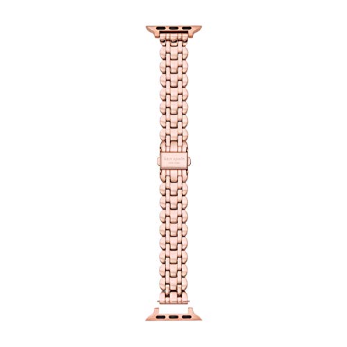 Kate Spade New York Stainless Steel Band for 38/40/41mm Apple Watch Series 1-6, Color: Rose Gold (Model: KSS0067)