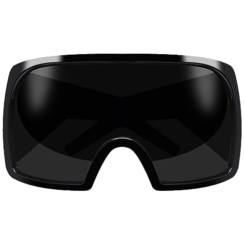 TYA Oversized Wrap Around Sunglasses for Women Men, Futuristic Rave Curved Lens Shades, Fashion Trendy Shield Sun Glasses