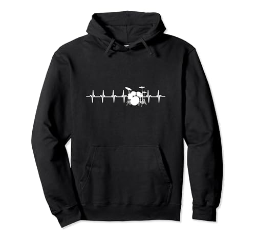 Drums Heartbeat for Drummers & Percussionists Drum Design Pullover Hoodie